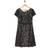 Shani Laser Cutting Fit and Flare Dress - Black/Nude