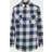 Urban Classics Long Oversized Checked Shirt darkblue/cream