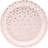 PartyDeco Papperstallrikar 6-pack 18 cm Rosa med prickar