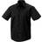 Russell Collection Mens Short Sleeve Tailored Ultimate Non-Iron Shirt (16inch) (Black)