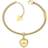 Guess Fine Heart Bracelet - Gold/Transparent