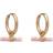 Rachel Jackson London Plated Rose Mini T-Bar Huggie Hoop Earrings