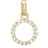 Christina Circle Pendant - Gold/Topaz