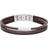 Fossil Multi Strand Leather Bracelet- Silver/Brown