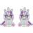 Støvring Design Unicorn Earrings - Silver/Multicolour