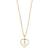 Nordahl Andersen Heart And Cross Pendant Necklace - Gold