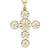 Lund Copenhagen Daisy Cross Pendant - Gold/White