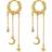 Hultquist Cosmo Creoles - Gold/Transparent