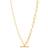 Chain Reaction Shiny Mixed Link T-Bar Necklace N021-02G