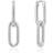 Ania Haie Chain Reaction Rhodium Cable Link Earrings E021-01H