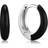 Ania Haie Raven Enamel Sleek Huggie Hoop Earrings E031-02H-K