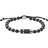 Fossil Herr Dress Armband med Svarta Lavastenar - Svart