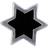 Design Letters Star Charm - Silver/Black