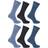 Floso Mens Plain 100% Cotton Socks (Pack Of 6) (UK Shoe 6-11, EUR 39-45) (Black)