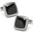 Onyx Cushion Stainless Steel Cufflinks