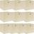 vidaXL 10 pcs Cream 32x32x32 cm Fabric Cream Storage Box