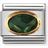 Nomination Composable Classic Faceted Stone Link - Silver/Gold/Green
