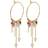 Pilgrim Peace Semi Precious Stone Hoop Earrings Goldplated Dam Örhängen One