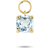 Guldbelagt charm med Topas