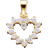 Scrouples Heart Pendant - Gold/Transparent