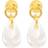 Hultquist Raindrop Earrings - Gold/Transparent