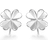 Mads Z Clover Earrings - Silver