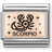 Nomination Classic Scorpio Charm - Silver/Rose Gold/Black