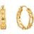Ania Haie Chain Reaction Shiny Figaro Chain Hoop Earrings E021-04G