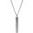 Fossil Mens Engravable Stainless Steel Pendant Necklace
