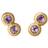 ByBiehl My Power Gilded Stud Earrings - Gold/Purple