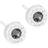 Blomdahl Earplugs Earrings - Silver/Black/Transparent