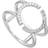 Ania Haie Rhodium Spike Double Ring R025-01H