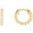 Adornia Mini Huggie Hoop Earrings - Gold/Transparent