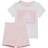 adidas Infant Essentials Tee & Shorts Set - White/Clear Pink (HF1915)