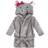 Hudson Soft Plush Animal Face Bathrobe - Gray Rose Elephant