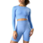 ICANIWILL Define Seamless LS Crop Top Women - Daisy Blue