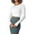 ICANIWILL Define Seamless LS Crop Top Women - White