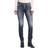 Silver Jeans Co. Women's Suki Curvy Fit Mid Rise Straight Leg Vintage Dark Wash with Lurex Stitch, x 30L