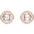 Swarovski Angelic Square Cut Stud Earrings - Rose Gold/Transparent