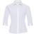 Russell Russell Collection Ladies 3/4 Sleeve Poly-Cotton Easy Care Fitted Poplin Shirt (White)
