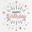 Santex Servietter Sparkling Happy Birthday Hvid/Roséguld 10-pak