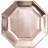 Ginger Ray Rose Gold Foiled Paper Party Plates Tableware 8 Pack, Pink