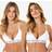 Jack Wills Biddstone Multipack Bralette 2 Pack - Hvid/Hvid