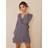 Only Carly L/S Wrap Dress Granite AOP
