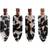 Kitsch Sæt med 4 Creaseless Clips Black Terrazzo-Sort