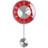 Premier Housewares Pendulum Wall Silver/Red Wall Clock