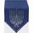 Design Imports Menorah Tablecloth Blue (172.72x35.56cm)