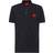 HUGO BOSS Cotton-Pique Slim-Fit Polo Shirt With Red Logo Label - Black