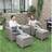 OutSunny 5 PCs Outdoor Rattan Set Outdoor Lounge Set