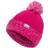 Trespass Kid's Bobble Hat Knitted Fleece Lined Nefti - Pink Lady